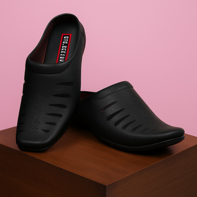 WELLBUSH Men Sandals(Black , 6)