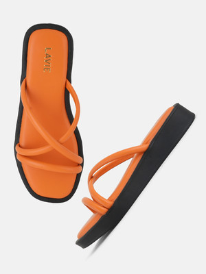 LAVIE Women Heels(Orange , 8)
