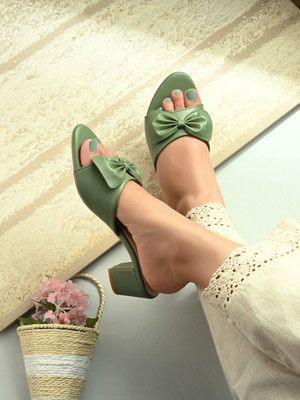 KILLER Women Heels(Green , 4)