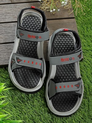 action PHY 553 Comfortable, Ourdoor, Stylish Men Grey, Red Sports Sandals
