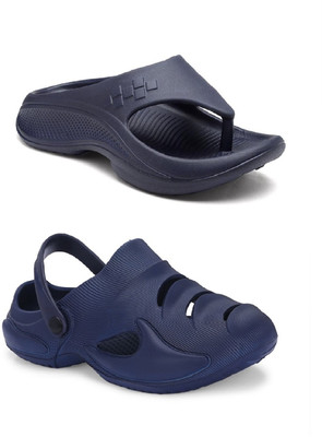 DEFLOW Men Sandals(Navy , 6)
