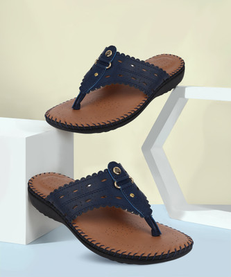 Bata Women Flats(Blue , 4)