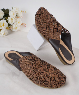 TRYME Women Flats(Brown , 3)
