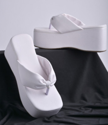 Gloglamp Women Wedges(White , 8)