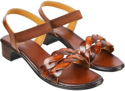 METRO Women Heels(Tan , 4)