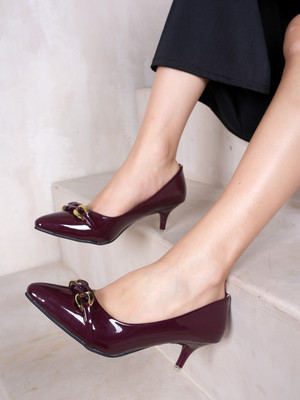 Mast & Harbour Women Heels(Maroon , 8)