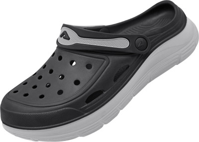 Adda Men Clogs(Black, Grey , 8)