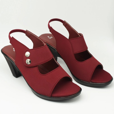 Flowers Life Women Heels(Red , 6)