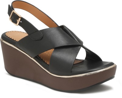 Bruno Manetti Women Wedges(Black , 3)