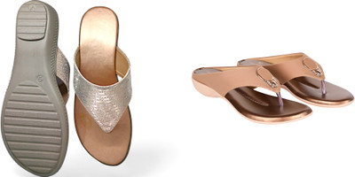 PMS Women Wedges(Brown, Olive , 4)