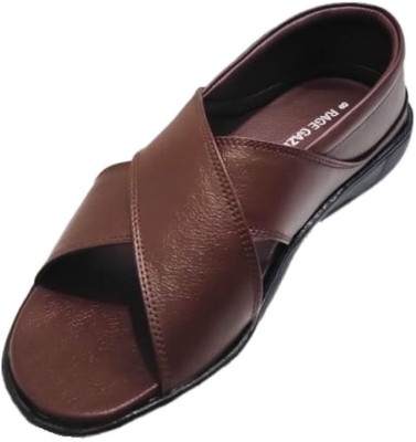 RURAL CRAFT Men Sandals(Brown , 6)