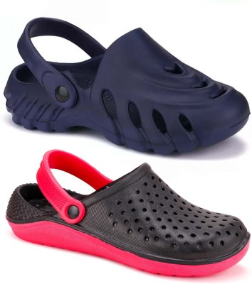 World Wear Footwear Men Sandals(Blue, Red , 10)