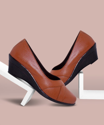 banuchifashions Unique Wedges Heel Office use Casual bellies shoe For Women and girls Bellies For Women(Tan , 4)