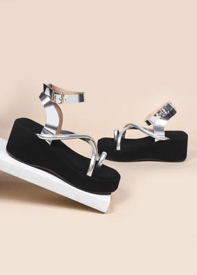 Hitway Women Heels(Silver , 5)