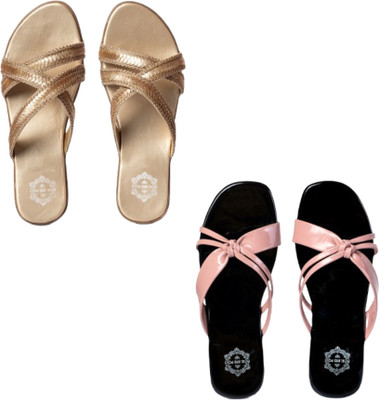 Petal And Pout Women Wedges(Gold , 7)