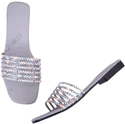 ZIYARAT COLLECTION Women Heels(Grey , 8)