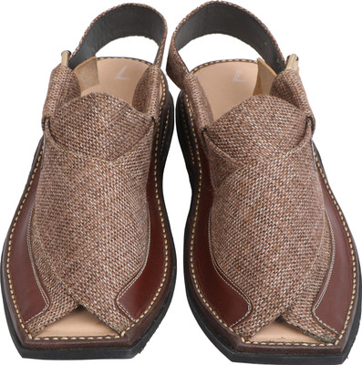 PESHAWARI CHAPPAL Men Flats(Brown , 10)