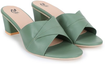 Zaif Women Heels(Green , 4)