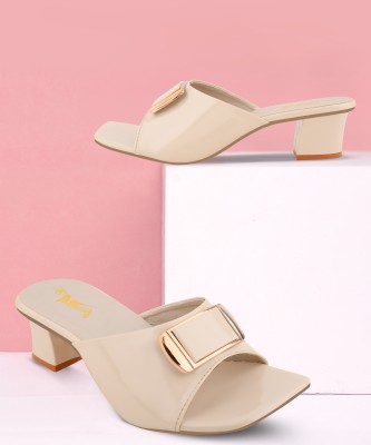 fashion heels Women Heels(Off White , 7)