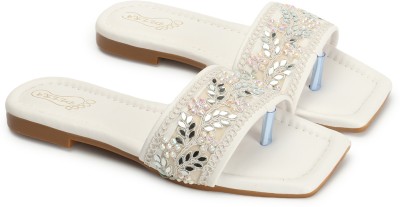 DEERA Women Flats(White , 6)