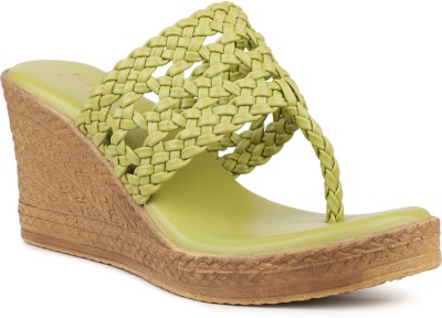 Inc.5 Women Wedges(Green , 8)