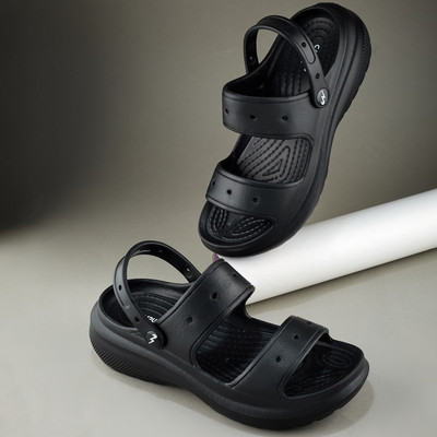 CAMPUS GCW-7002 Women's Slippers | Vibrant, Chunky Design | Comfy and Trendy Slip-On Women Clogs(Black , 4)