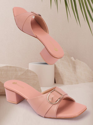 Divastri PT-S-09 Lightweight Comfort Summer Trendy Premium Stylish Party disigin Women Heels(Pink , 8)