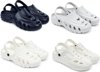 Golf Men Clogs(Blue, Grey, White, White , 7)