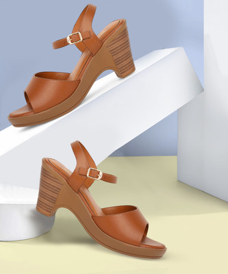 Bata Women Heels(Tan , 8)