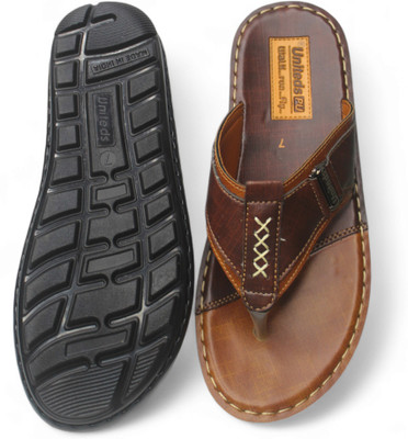 UNITEDS PU Men Sandals(Brown, Tan , 6)
