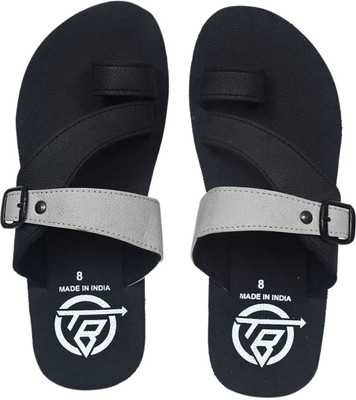 THE BABA Men Slippers(Black , 9)