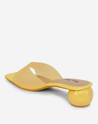 AK SKY Women Heels(Yellow , 5)