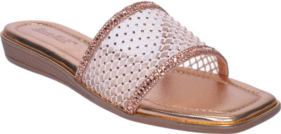 HAUTE WALK Women Flats(Silver, Pink , 6)