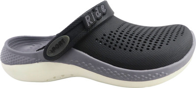 CABANARETAIL Men Clogs(Black, White , 8)