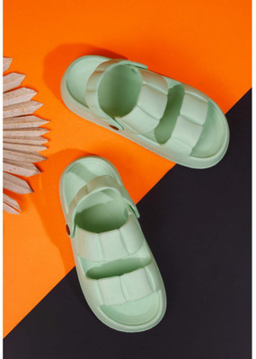 Dressberry Women Clogs(Green , 7)