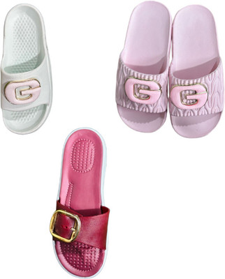 strivox Women Flip Flops(Multicolor , 6)