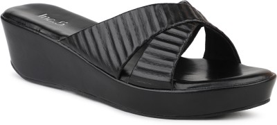 Inc.5 Women Wedges(Black , 8)