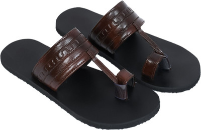 COMFORPLUS Men Sandals(Brown, Black , 8)
