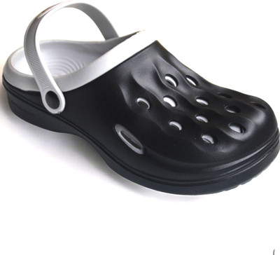captooe Men Clogs(Black, Grey, Multicolor , 8)