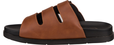 Silverline Men Sandals(Brown, Black , 10)