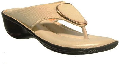 Khadim's Lightweight Comfort Extra Soft Trendy Premium Stylish Women Wedges(Beige , 9)