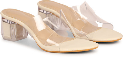 COMMANDER Women Heels(Off White , 5)