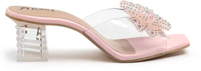 AK SKY Women Heels(Pink , 5)