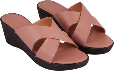 Chahaa Women Wedges(Pink , 5)