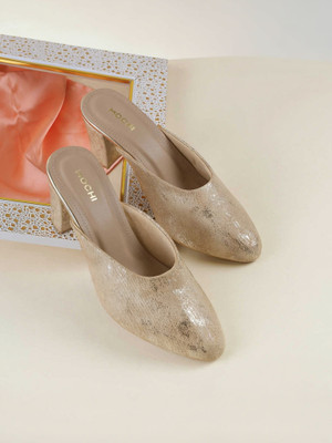 MOCHI Women Heels(Gold , 6)