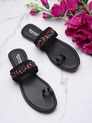 Shoestail Women Flats(Black , 5)
