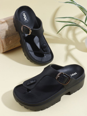 HRX by Hrithik Roshan Women Clogs(Black , 8)