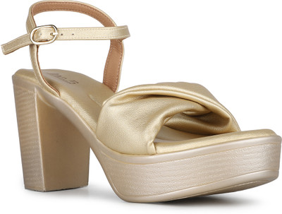 Inc.5 Women Heels(Gold , 4)