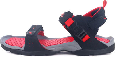 Sparx SS 502 Men Sandals(Black, Red , 9)