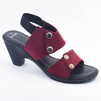 Hardwood Women Heels(Red , 9)